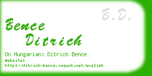 bence ditrich business card